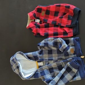 2pc 24mo jacket and vest set buffalo plaid